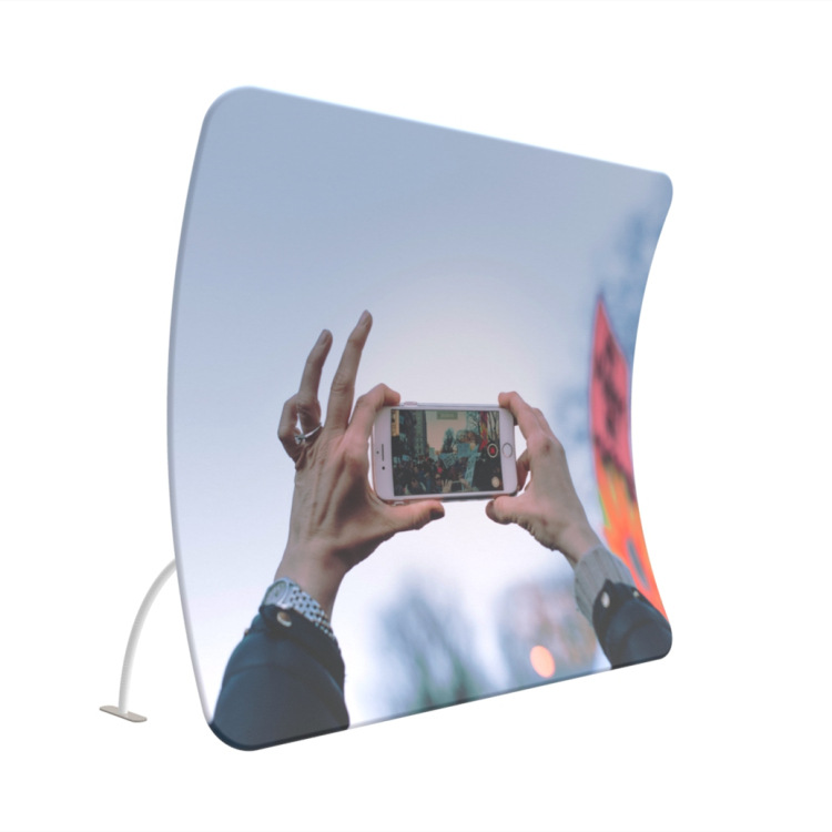 Custom Tension Fabric Display Backdrop- Curved Shape Ⅰ